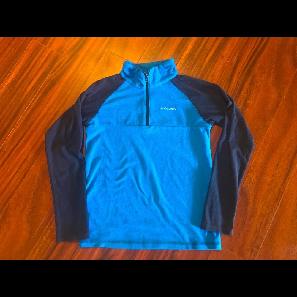 Kids’ Columbia quarter-zip pullover fleece sweater - size L (14/16)